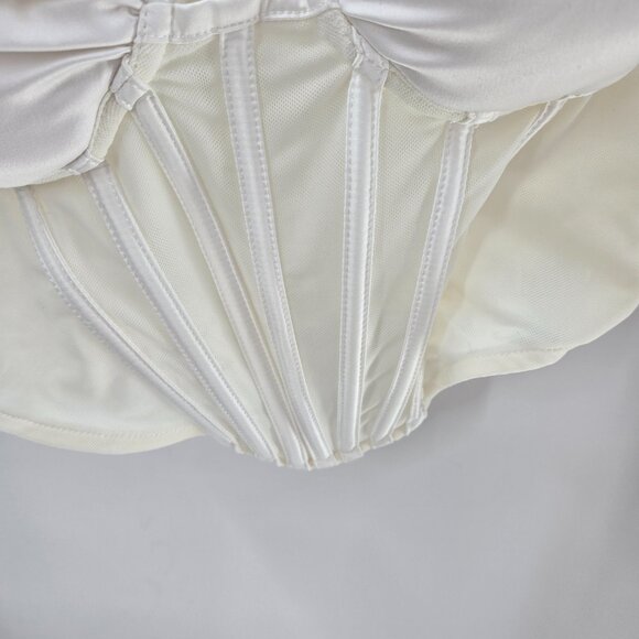 Windsor White Satin Bustier Corset Size Small - Picture 9 of 14